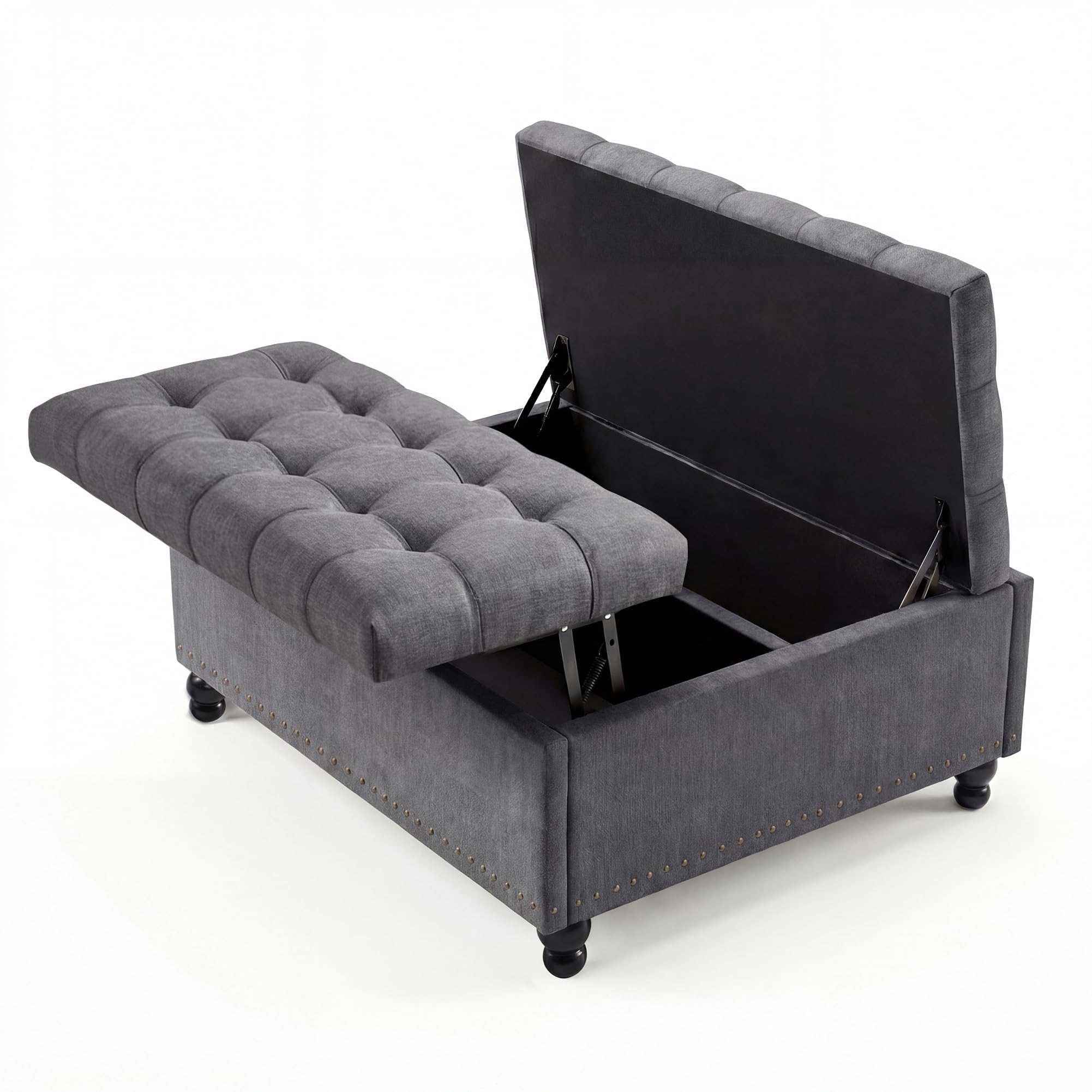 Outdoor Furniture Wood - 36 inch vierkante opbergbank met opklapbaar