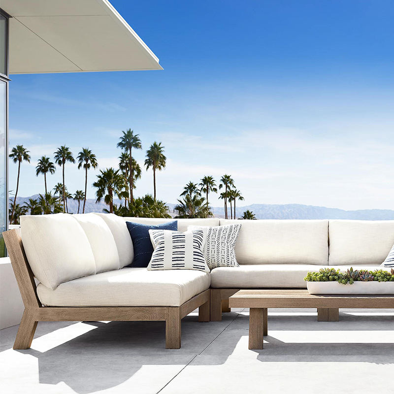 Outdoor Furniture Luxury - Luxueuze waterdichte moderne tuinmeubelenset van teakhout,