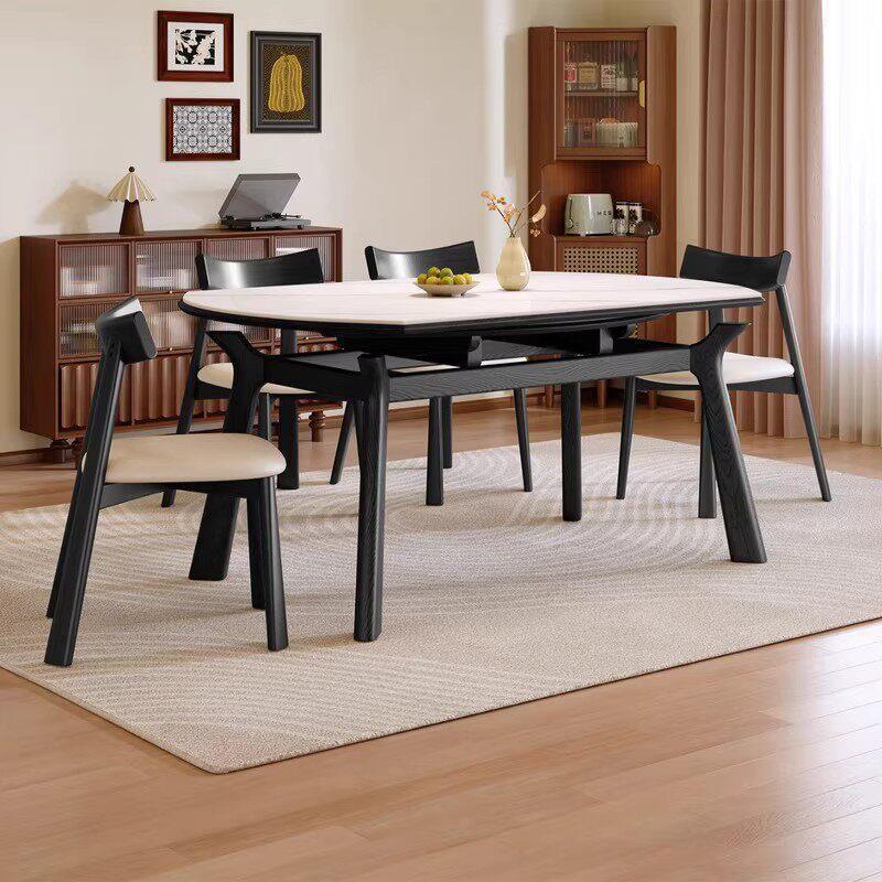 Outdoor Furniture Wood - Minimalistische moderne luxe eettafel van hout,