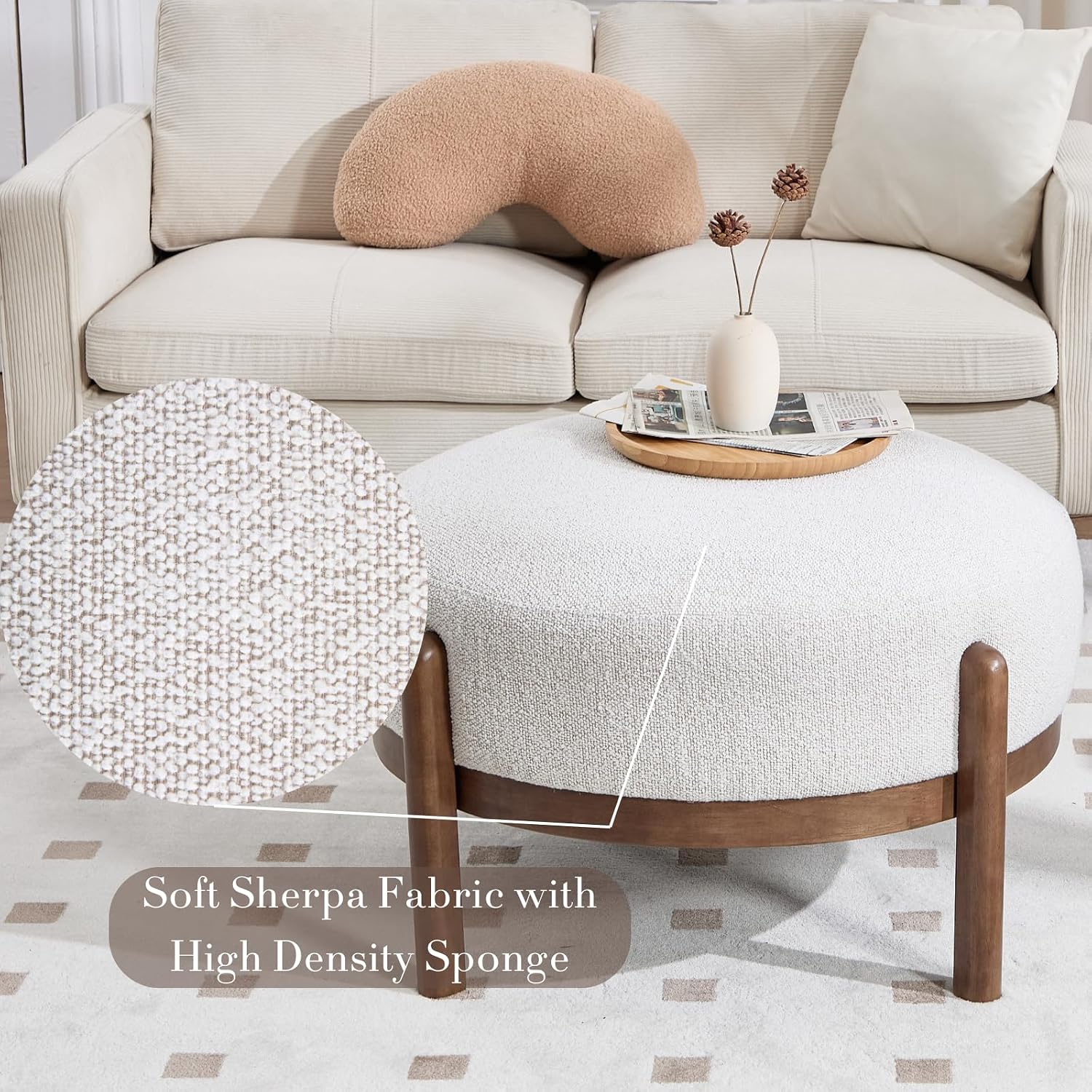 Sherpa-stoffen Ottomaanse bank - Outdoor Furniture Wood recensie en prijs