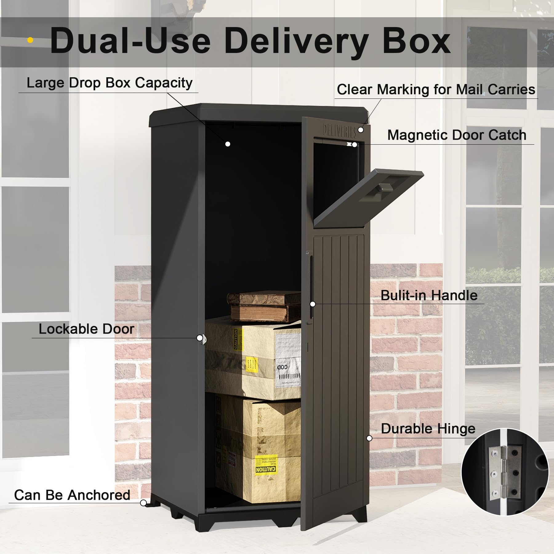 Grote buitenpostbus met slot,  - Outdoor Furniture Metal recensie en prijs