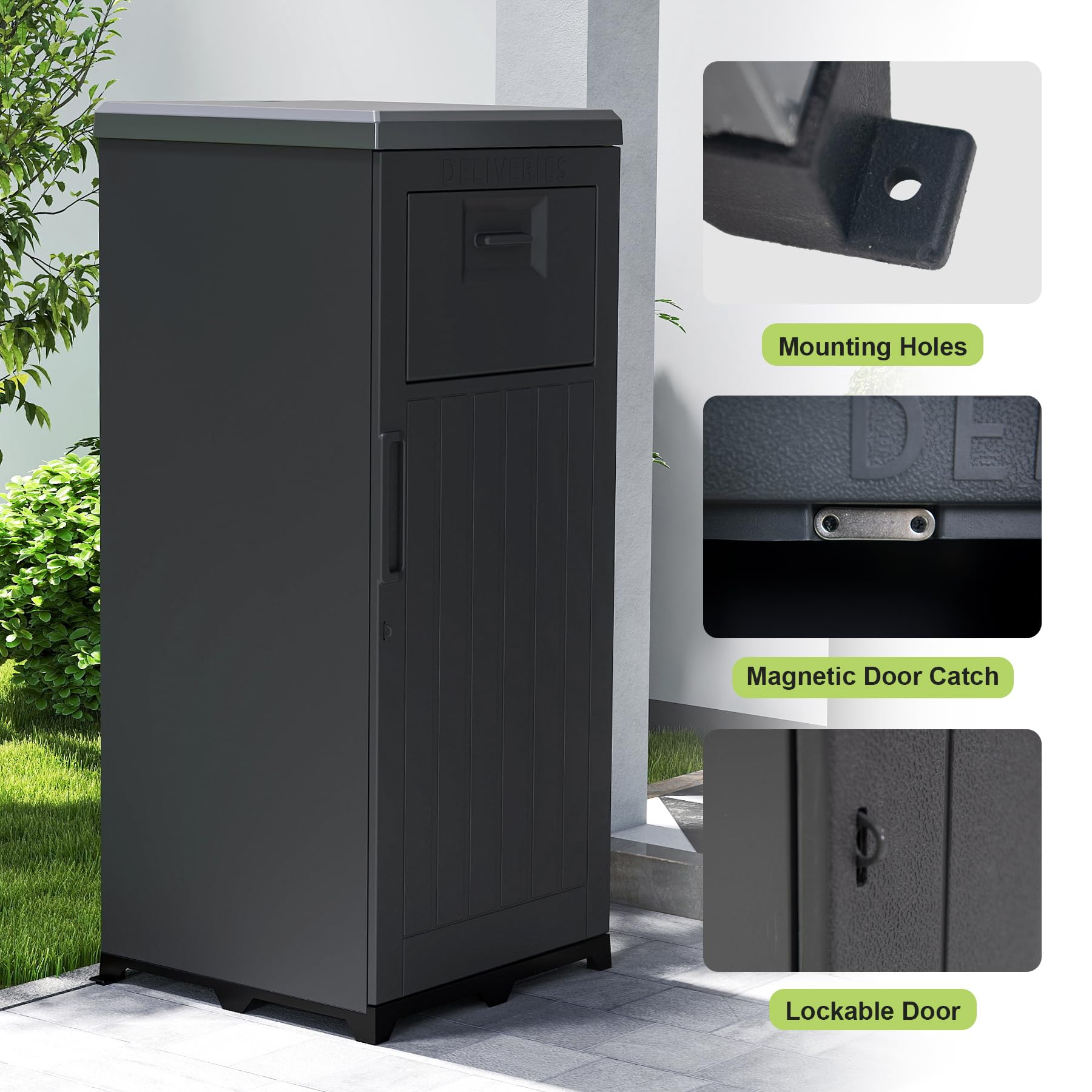 Grote buitenpostbus met slot,  - Outdoor Furniture Metal recensie en prijs